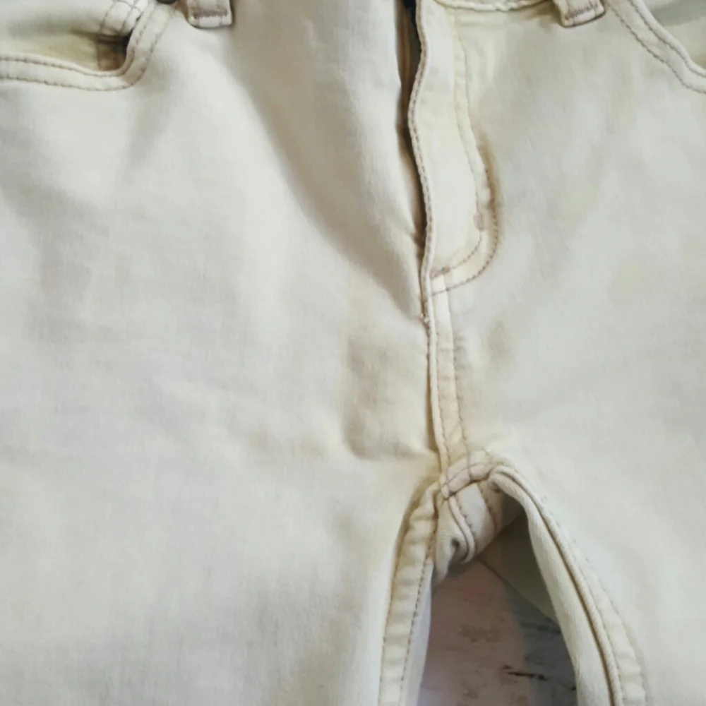 Free‎ people yellow wash skinny jean distressed size 25